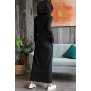 Платье женское П135 футер с лайкрой (последний размер) черный 54