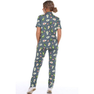Пижама женская "Авокадо" М-683 кулирка (последний размер) зеленый 44