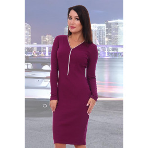 Платье женское "Блеск" кашкорсе (последний размер) фиолетовый 40