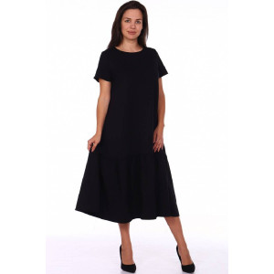 Платье женское "Блэк" футер 2-х нитка (р-ры: 42-60) черный