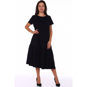 Платье женское "Блэк" футер 2-х нитка (р-ры: 42-60) черный