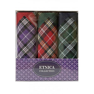 Носовые платки "Etnica Collection" Пд71-7/Пд71-8 в подарочной коробке - 3 шт.