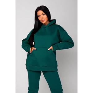 Толстовка женская ФТ-16 "Рокси" футер 3-х нитка с начёсом (последний размер) изумруд 50,54