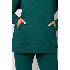 Толстовка женская ФТ-16 "Рокси" футер 3-х нитка с начёсом (последний размер) изумруд 50,54