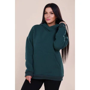 Худи женское oversize 449 "HeiZe" футер 3-х нитка с начесом (р-ры: 46-56) изумруд Худи женское oversize 449 "HeiZe" футер 3-х нитка с начесом (р-ры: 46-56) изумруд