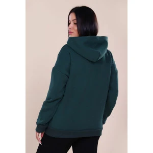 Худи женское oversize 449 "HeiZe" футер 3-х нитка с начесом (р-ры: 46-56) изумруд Худи женское oversize 449 "HeiZe" футер 3-х нитка с начесом (р-ры: 46-56) изумруд