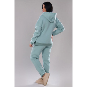 Костюм двойка женский 399 "XXI" футер 3-х нитка с начесом (р-ры: 46-56) мятный