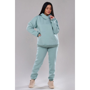 Костюм двойка женский 399 "XXI" футер 3-х нитка с начесом (р-ры: 46-56) мятный