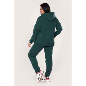 Костюм двойка женский 399 "XXI" футер 3-х нитка с начесом (р-ры: 46-56) изумрудный