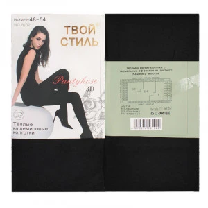 Колготки женские теплые кашемировые "Твой стиль" №60-8102 черный Колготки женские теплые кашемировые "Твой стиль" №60-8102 черный