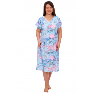 Сорочка женская "Пышечка" кулирка (последний размер) акварель 58,68