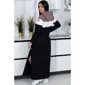 Платье женское "Хадижа" футер 2-х нитка с лайкрой (р-ры: 46-62) кофе
