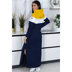 Платье женское "Хадижа" футер 2-х нитка с лайкрой (р-ры: 46-62) горчица