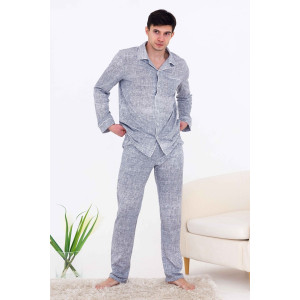 Пижама мужская ПЖМ-01 кулирка (р-ры: 48-58) серый