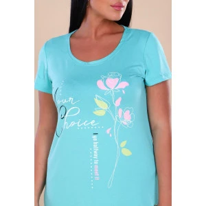 Сорочка женская М351 "Роза" вискоза (р-ры: 46-60) ментол Сорочка женская М351 "Роза" вискоза (р-ры: 46-60) ментол