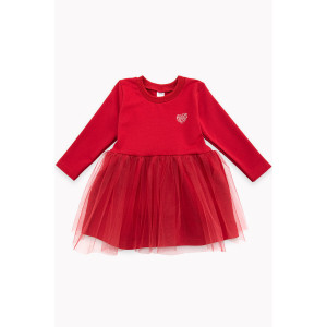 Платье детское "Сара" 30304 футер 2-х нитка петля (р-ры: 104-122) красный