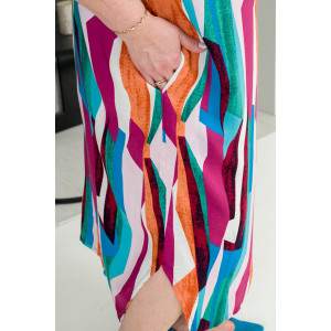 Платье женское "Валери" С-4745 штапель (р-ры: 54-64) радуга