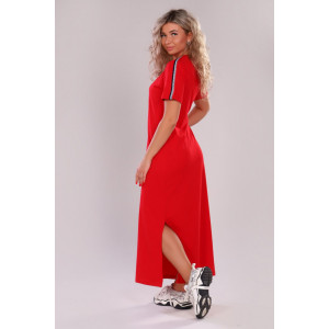 Платье женское П873 кулирка с лайкрой (р-ры: 44-54) красный