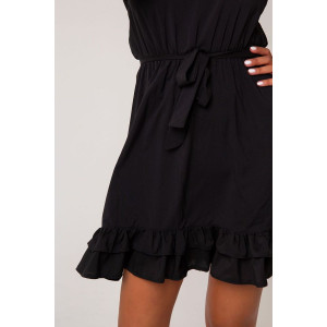 Платье женское №145BLK полиэстер+эластан (р-ры: 42-48) черный