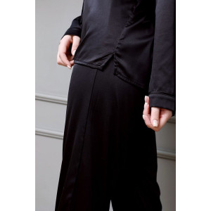 Пижама женская №300BLK атласный шёлк (р-ры: 42-52) чёрный
