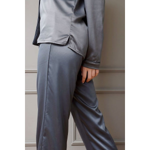 Пижама женская №300GRY атласный шёлк (р-ры: 42-52) серый