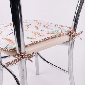 Чехол на стул с завязками двухсторонний "Радушная хозяйка" рогожка "Колоски"