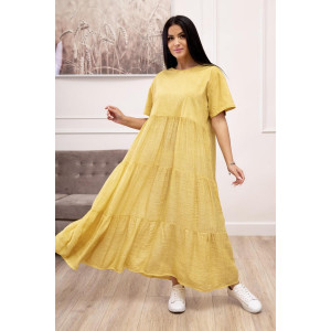 Платье женское "Дуновение Ж" хлопок (р-ры: 56-58) желтый