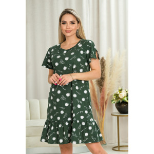 Платье женское "Диана" Р-4768 хлопок (р-ры: 48-58) зеленый