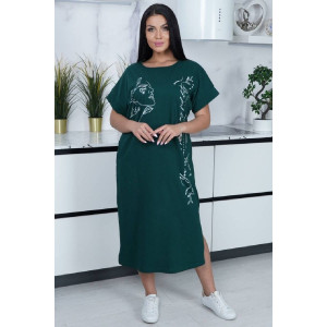 Платье женское "Маррокеш" кулирка (р-ры: 52-66) зеленый