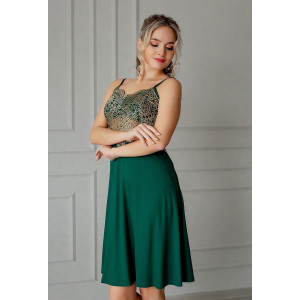 Сорочка женская "Калифорния" вискоза с кружевом (р-ры: 42-54) зеленый