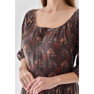 Платье женское "Прованс" штапель (р-ры: 42-56) коричневый