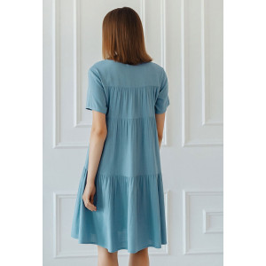 Платье женское "Дебора" плательная ткань (р-ры: 46-56) голубой