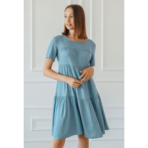 Платье женское "Дебора" плательная ткань (р-ры: 46-56) голубой