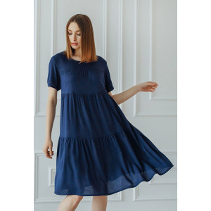 Платье женское "Дебора" плательная ткань (р-ры: 46-56) синий