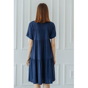 Платье женское "Дебора" плательная ткань (р-ры: 46-56) синий