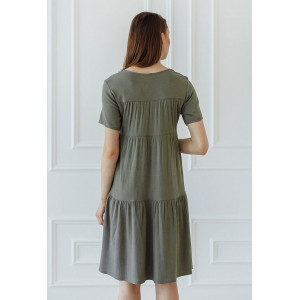 Платье женское "Дебора" плательная ткань (р-ры: 46-56) серо-зеленый