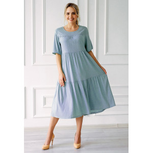 Платье женское "Дебора длинная" плательная ткань (р-ры: 46-56) джинс
