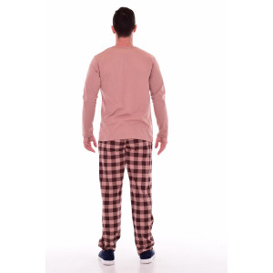 Пижама мужская 9186 кулирка (р-ры: 46-60) капучино мопс