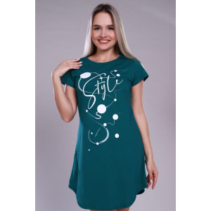 Платье женское П876К кулирка (р-ры: 44-54) изумрудный