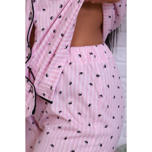 Пижама женская ПЖ-16 кулирка (р-ры: 44-62) белый с розовым