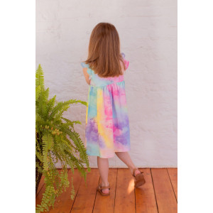 Платье детское "Акварель" кулирка (р-ры: 98-134) светло-розовый