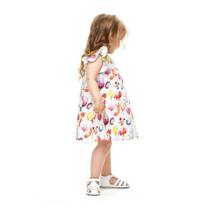 Платье для новорожденных UM-408-017-211 поплин (р-ры: 80-98) белый