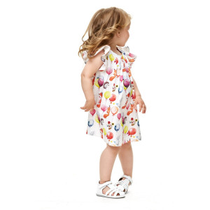 Платье для новорожденных UM-408-017-211 поплин (р-ры: 80-98) белый