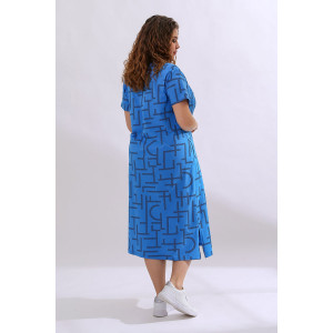 Платье женское "Пафос" кулирка (последний размер) голубой 52,60