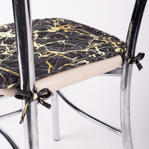 Чехол на стул с завязками двухсторонний "Радушная хозяйка" рогожка "Мрамор"