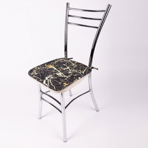 Чехол на стул с завязками двухсторонний "Радушная хозяйка" рогожка "Мрамор"