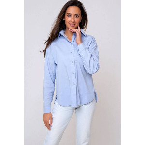 Рубашка женская №285BLU вискоза (последний размер) голубой 50
